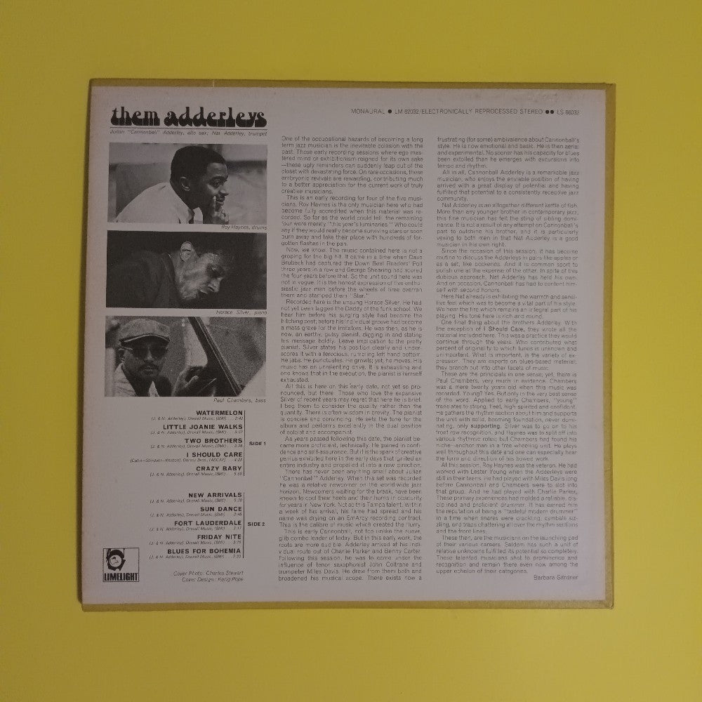 Julian Cannonball Adderley & Nat Adderley - Them Adderleys MONO - 1966 - LM 82032 - Used - EX - Vinyl