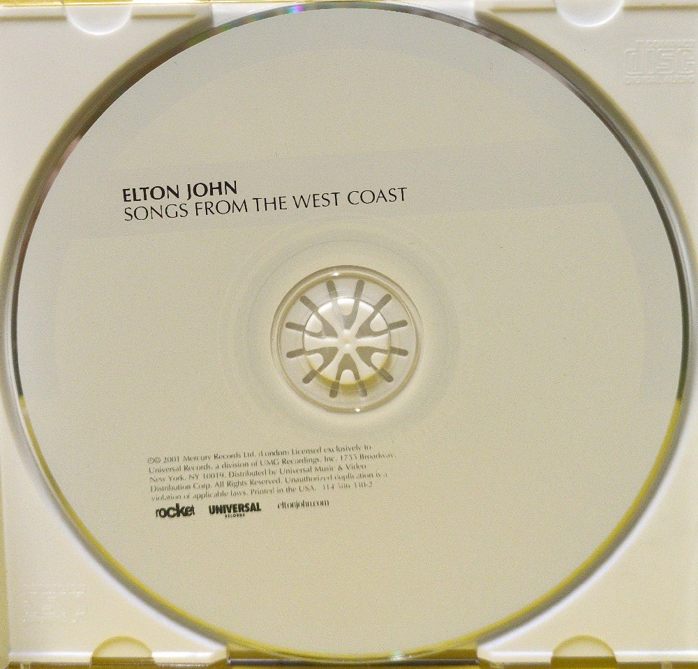Elton John - Songs From The West Coast - 2001 - 314 586 330-2 - Used - EX - CDs