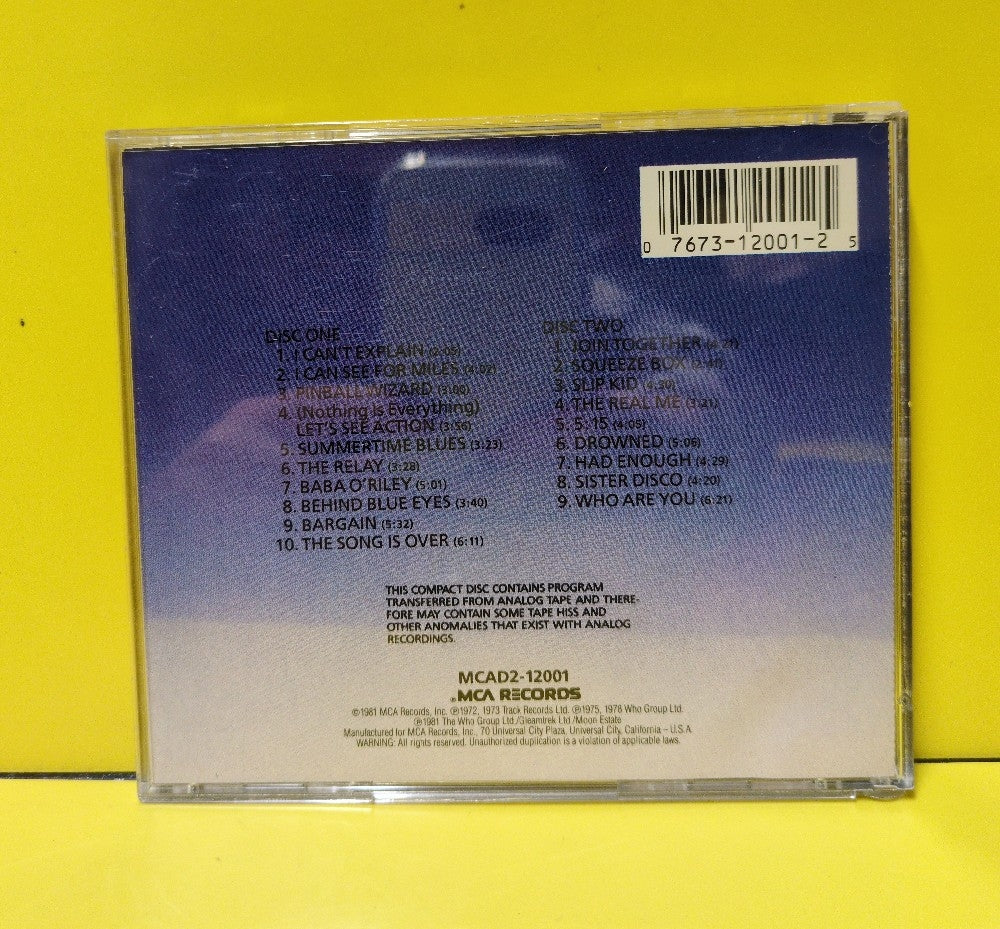 The Who - Hooligans - 1988 - MCAD2-12001 - Used - EX - CDs - Disc 2 Only