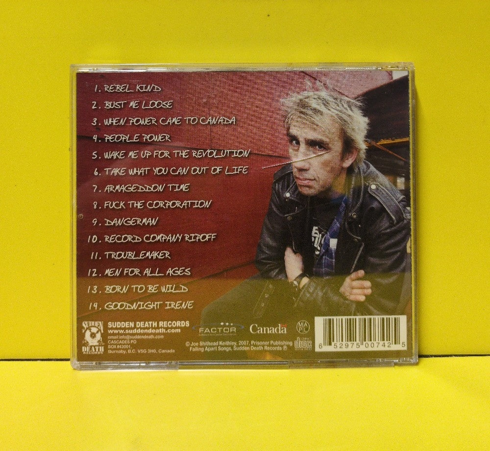 Joe Shithead Keithley - Band Of Rebels - 2007 - SDR 0074 - Used - EX - CDs - Promo - Canadian Import