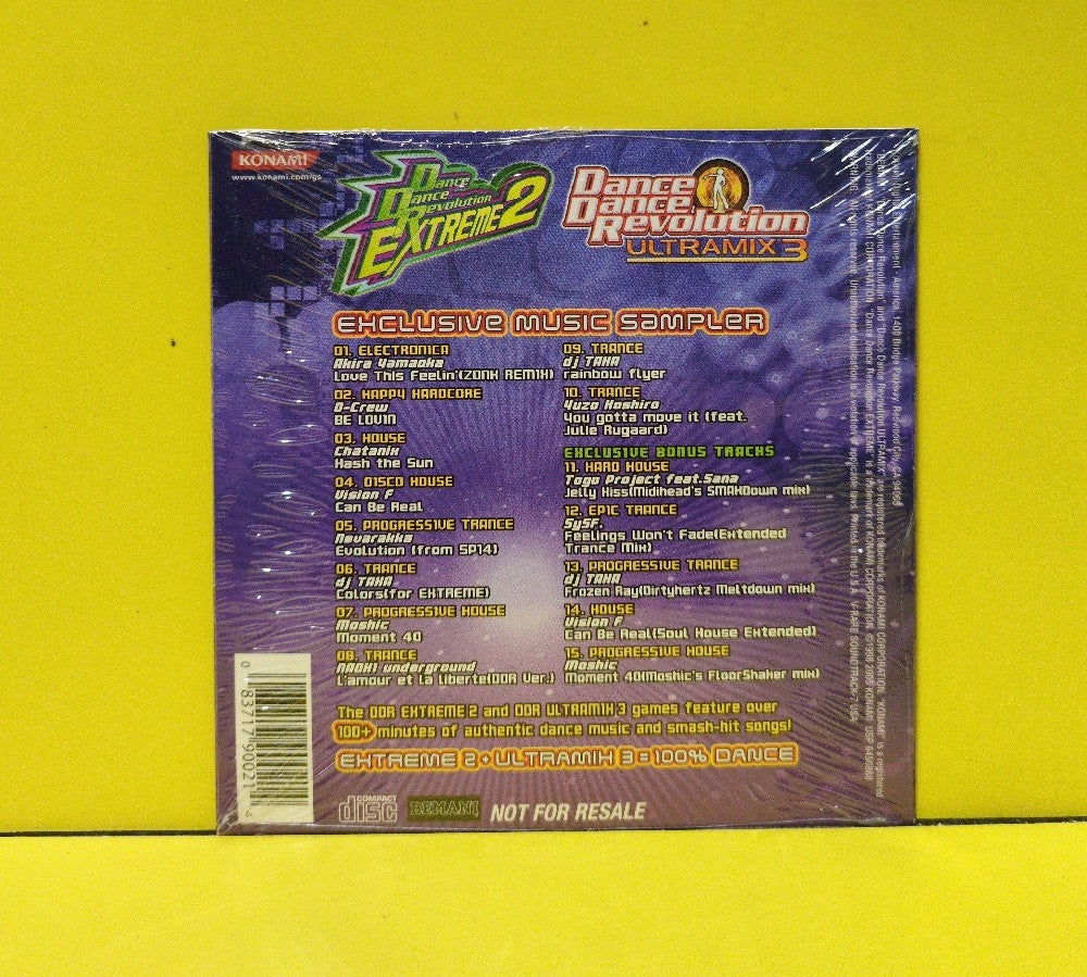 Various - Dance Dance Revolution Ultramix 3 / Dance Dance Revolution Extreme 2 (Limited Edition Music Sampler) - 2005 - V-RARE SOUNDTRACK-7 USA - New - Sealed - CDs - Promo
