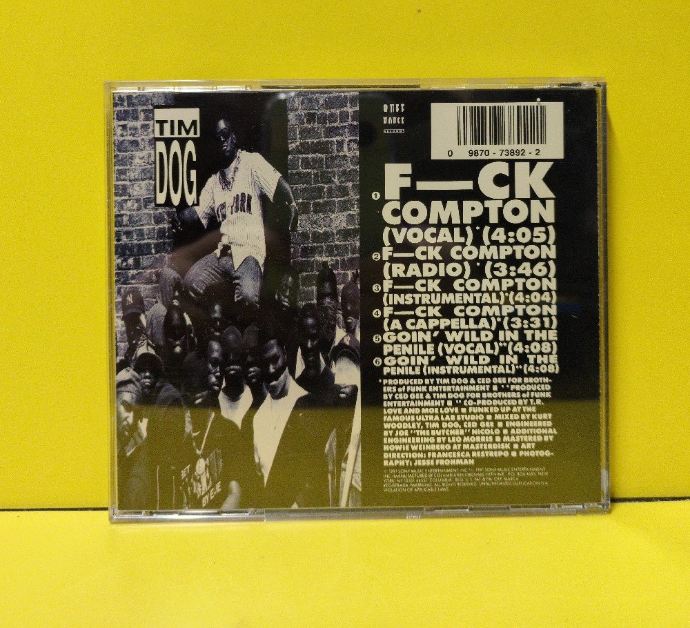 Tim Dog - F-ck Compton - 1991 - 44K 73892 - Used - EX - CDs - CD Maxi-Single