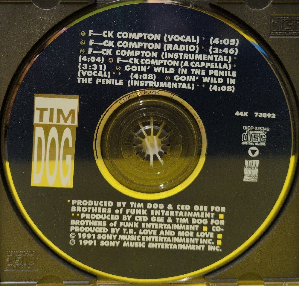 Tim Dog - F-ck Compton - 1991 - 44K 73892 - Used - EX - CDs - CD Maxi-Single