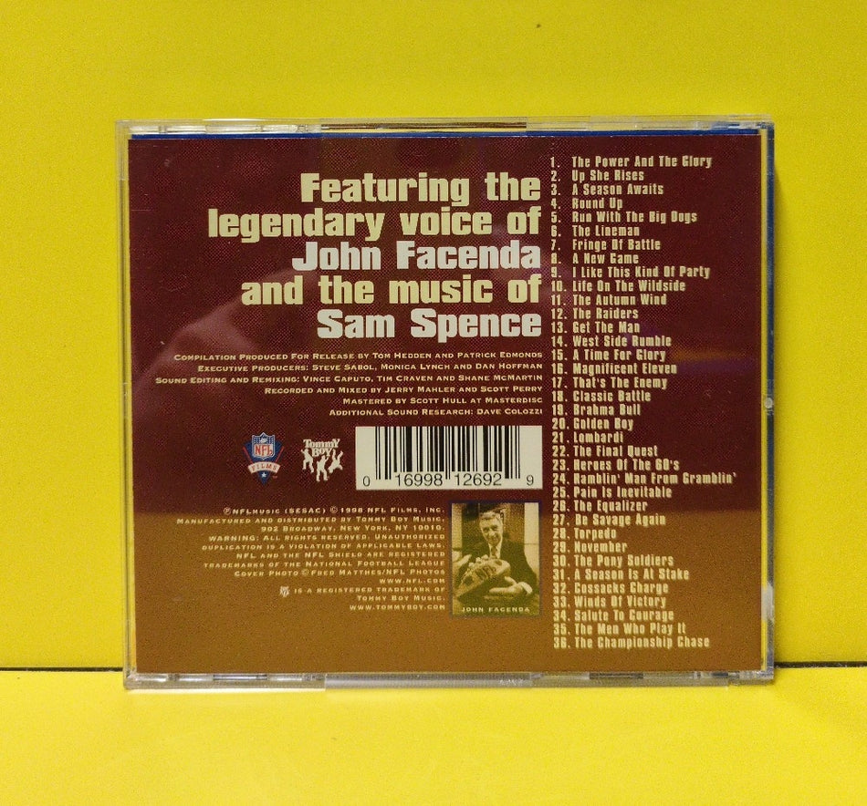 John Facenda And Sam Spence - The Power And The Glory: Original Music And Voices Of NFL Films - 1998 - TBCD1269 - Used - EX - CDs