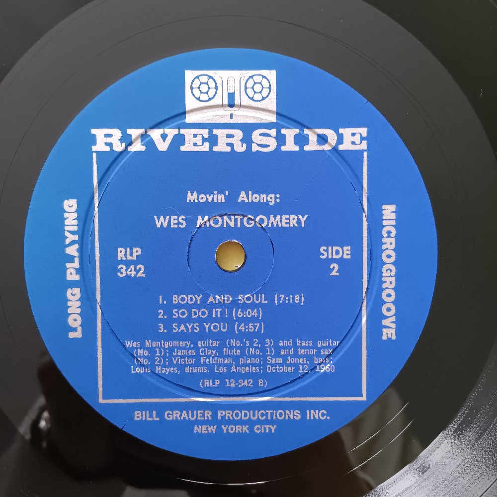 Wes Montgomery - Movin' Along OG MONO DG MISPRINT - 1961 - RLP 342 - Used - EX - Vinyl
