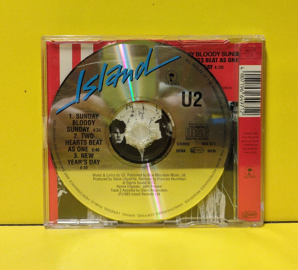 U2 - Sunday Bloody Sunday - 1991 - 664 971 - Used - EX - CDs - CD Single - Blue Label Logo