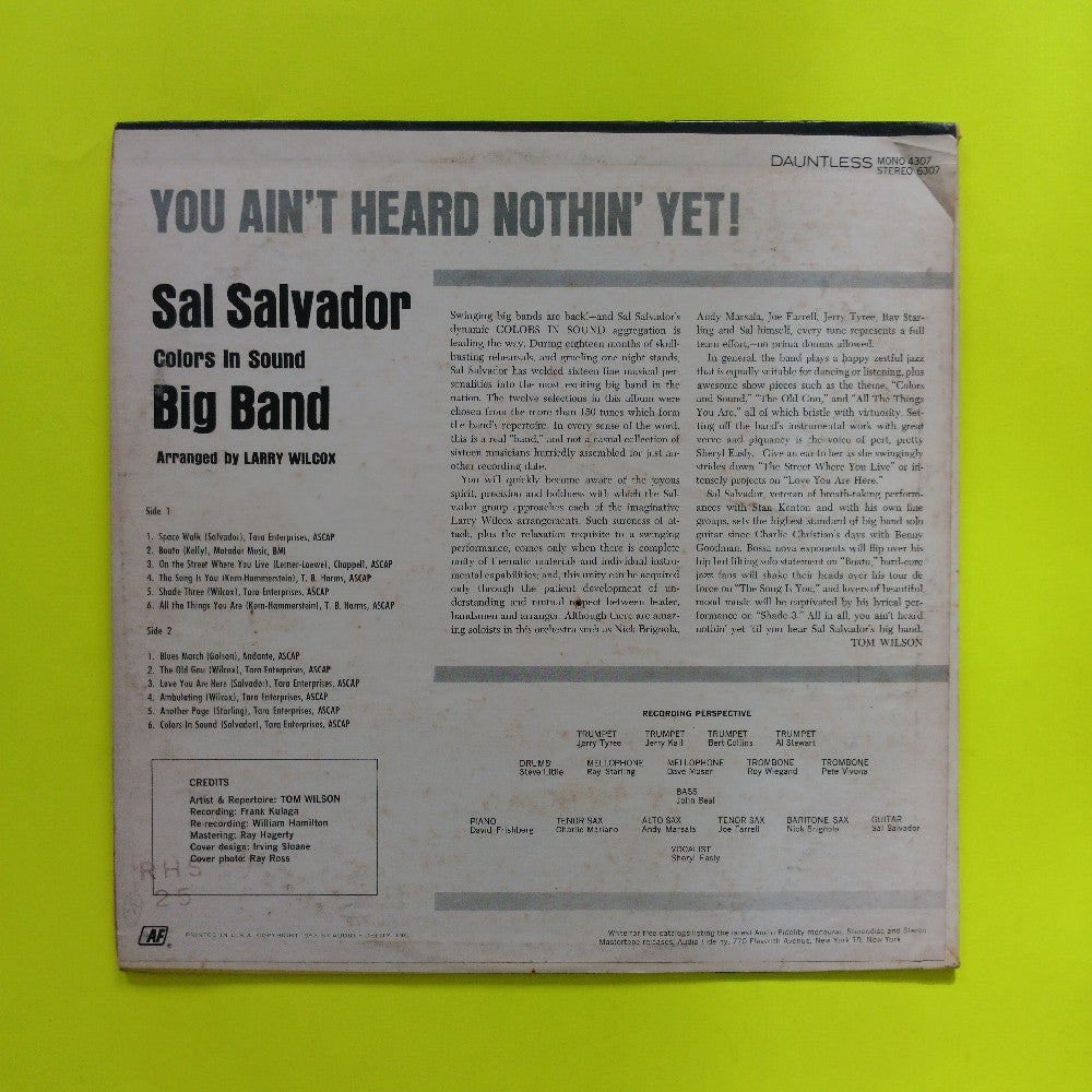Salvador Salvador - You Ain't Heard Nothin' Yet OG MONO - 1963 - DM 4307 - Used - VG++ - Vinyl
