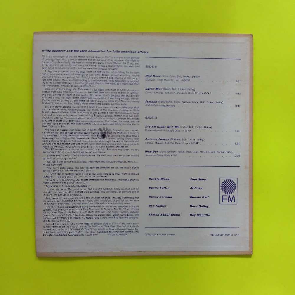 Willis Conover - Jazz Committee For Latin American Affairs OG - 1963 - LP 303 - Used - VG++ - Vinyl