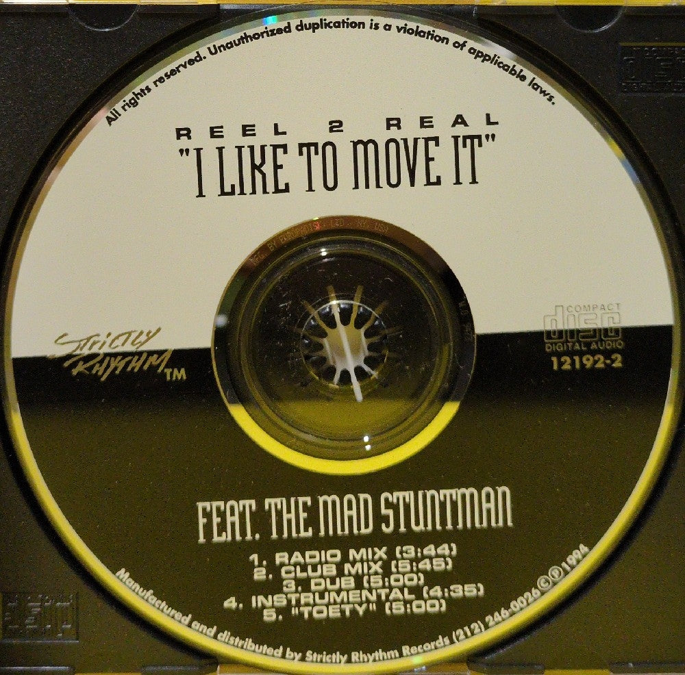 Reel 2 Real Featuring The Mad Stuntman - I Like To Move It - 1994 - SR 12192-2 - Used - EX - CDs - CD Single