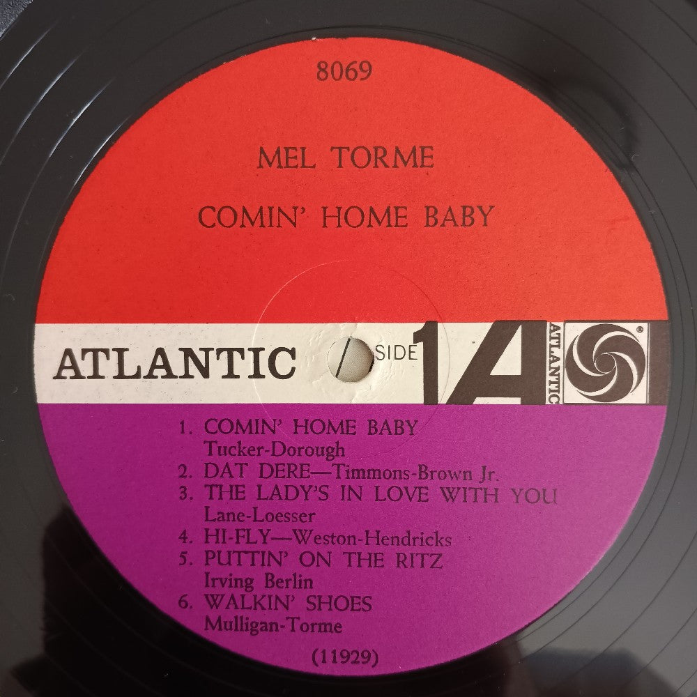 Mel Torme - Comin' Home Baby OG MONO MISPRINT - 1962 - Atlantic 8069 - Used - EX - Vinyl