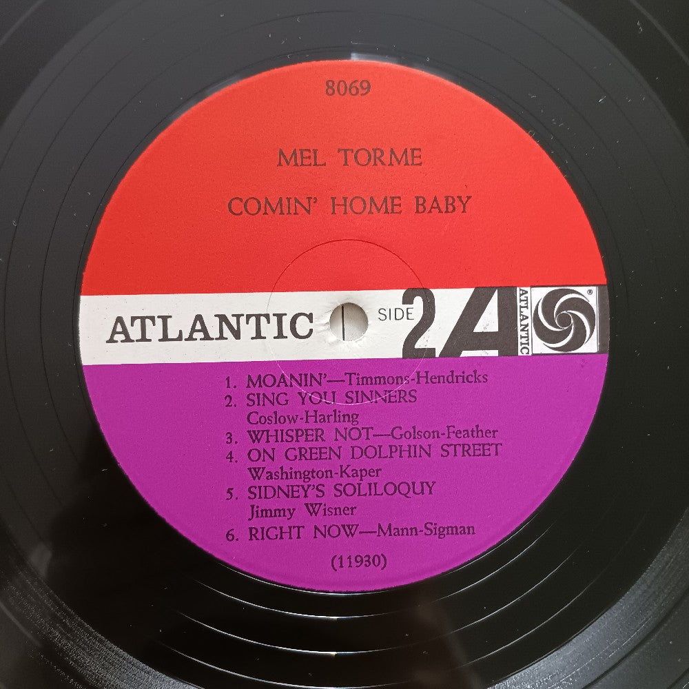 Mel Torme - Comin' Home Baby OG MONO MISPRINT - 1962 - Atlantic 8069 - Used - EX - Vinyl