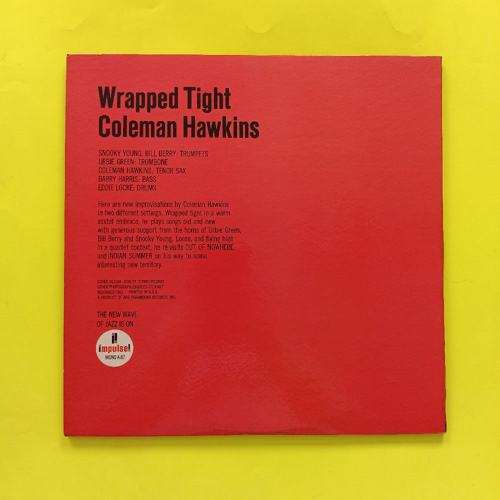 Coleman Hawkins - Wrapped Tight OG MONO RVG - 1965 - A-87 - Used - EX - Vinyl