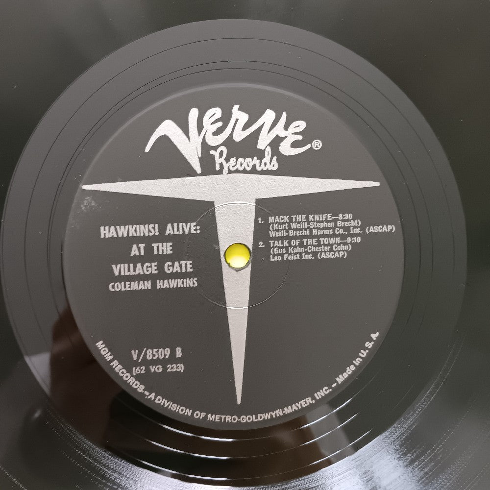 Coleman Hawkins - Alive! At The Village Gate OG MONO - 1963 - V-8509 - Used - EX - Vinyl