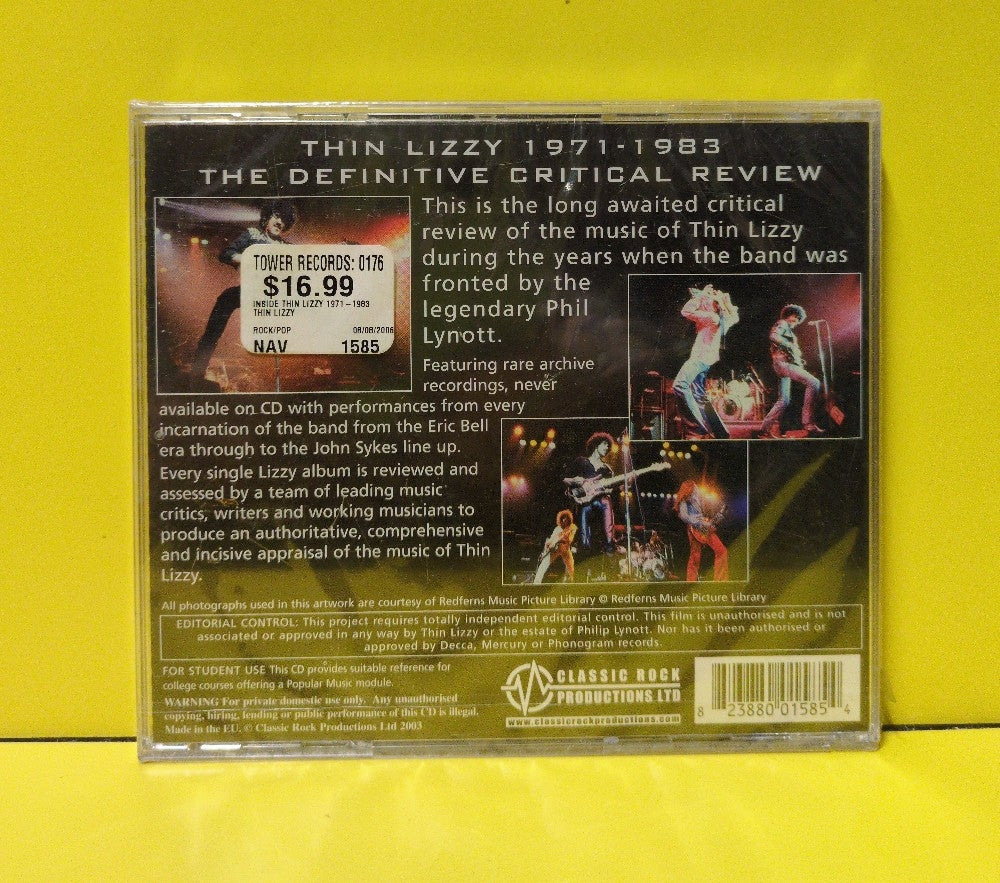 Thin Lizzy - Inside Thin Lizzy 1971-1983 (An Independent Critical Review) - 2003 - CRL 1585 - New - Sealed - CDs - European Import