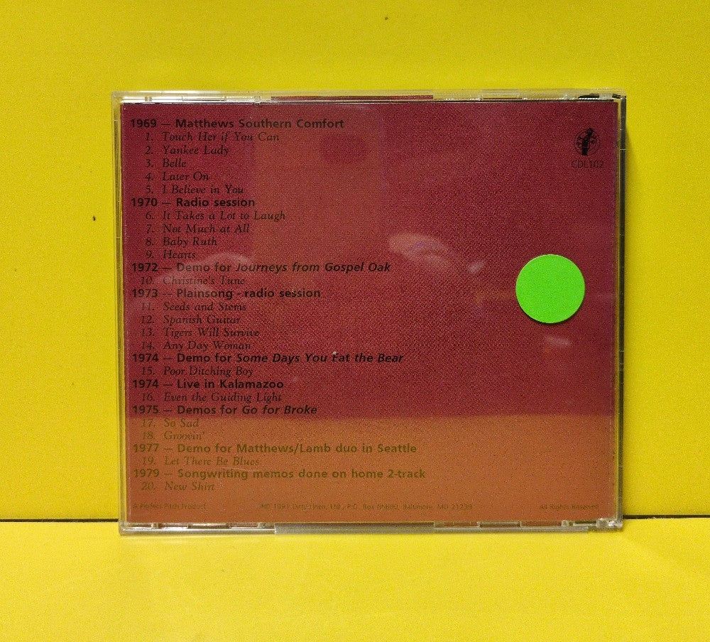 Iain Matthews - Orphans & Outcasts (A Collection Of Demos) Volume 1 - 1969-1979 - 1991 - CDL 102 - Used - EX - CDs