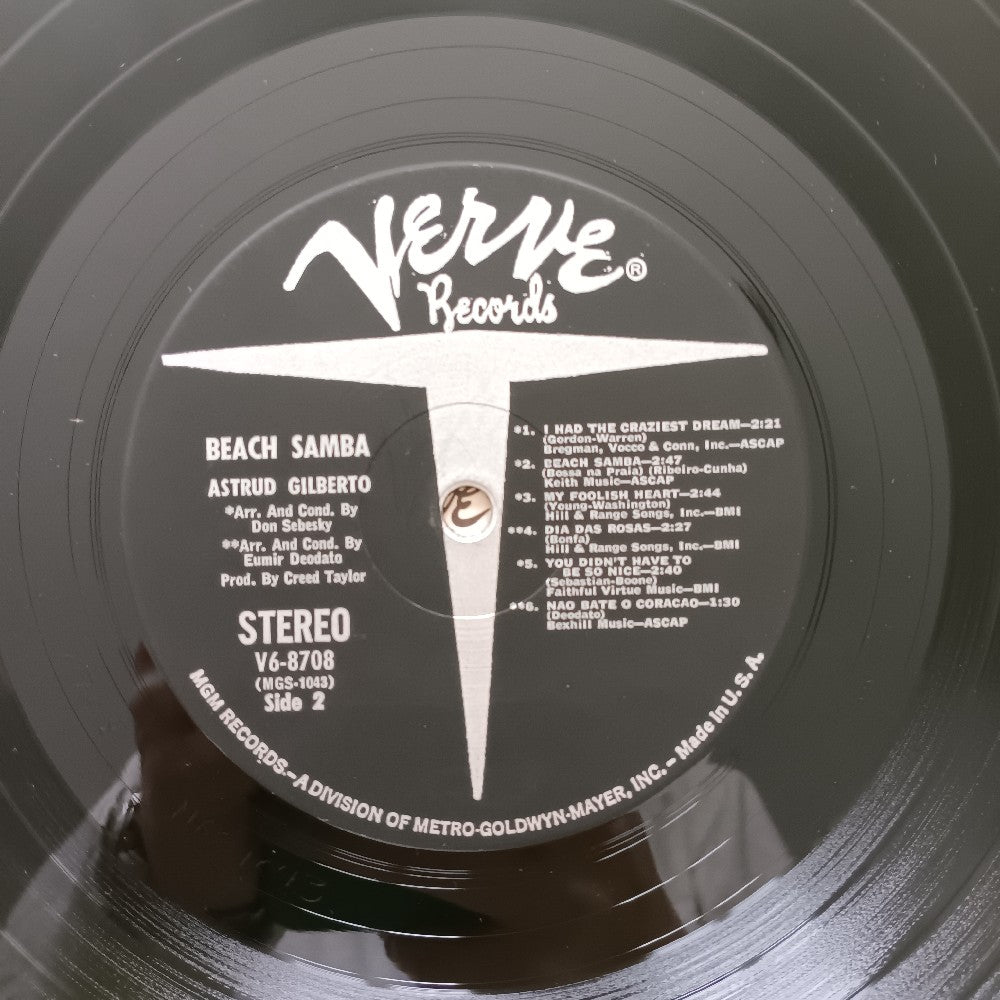 Astrud Gilberto - Beach Samba OG STEREO RVG - 1967 - V6-8708 - Used - VG++ - Vinyl