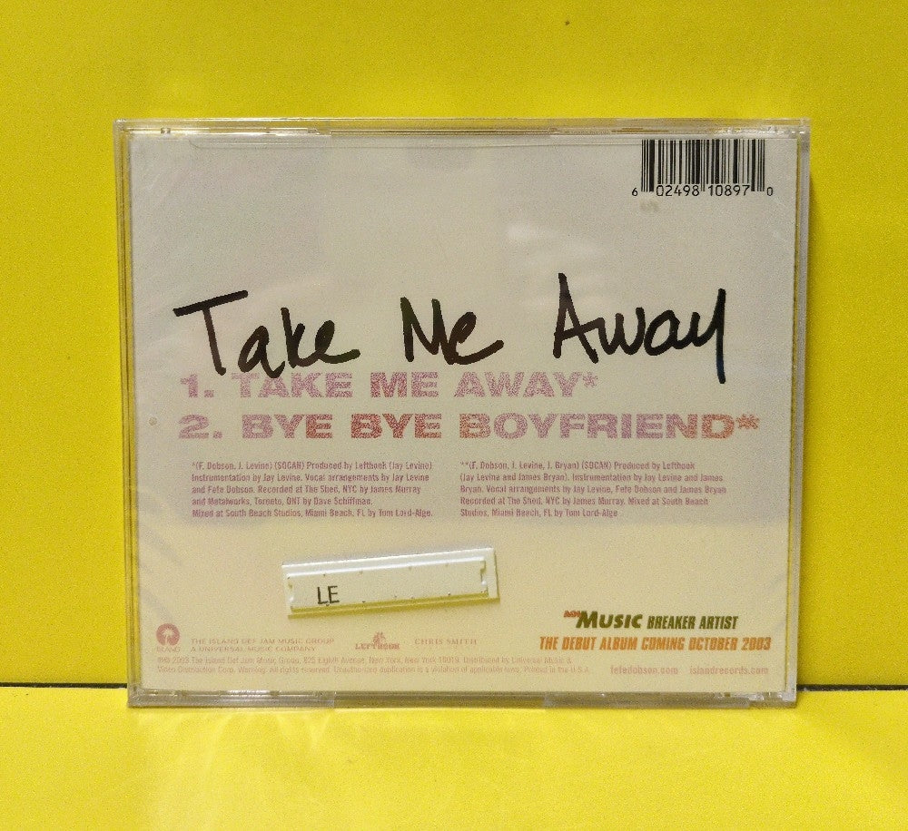 Fefe Dobson - Take Me Away - 2003 - B0001184-32 - New - Sealed - CDs - CD Single