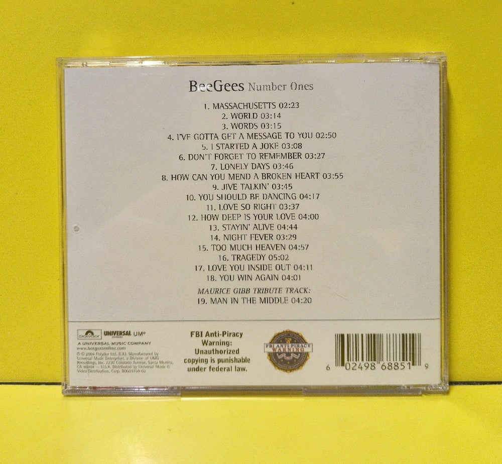 Bee Gees - Number Ones - 2004 - B0003769-02 - Used - EX - CDs