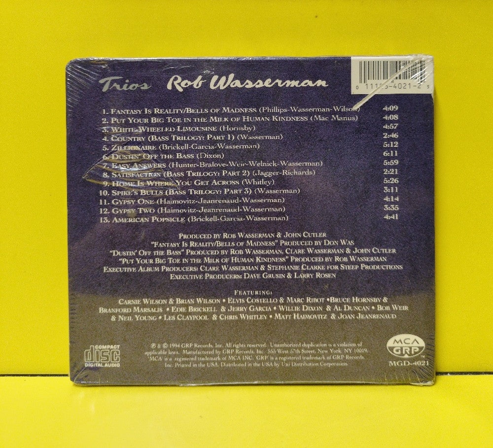 Rob Wasserman - Trios - 1994 - MGD-4021 - New - Sealed - CDs