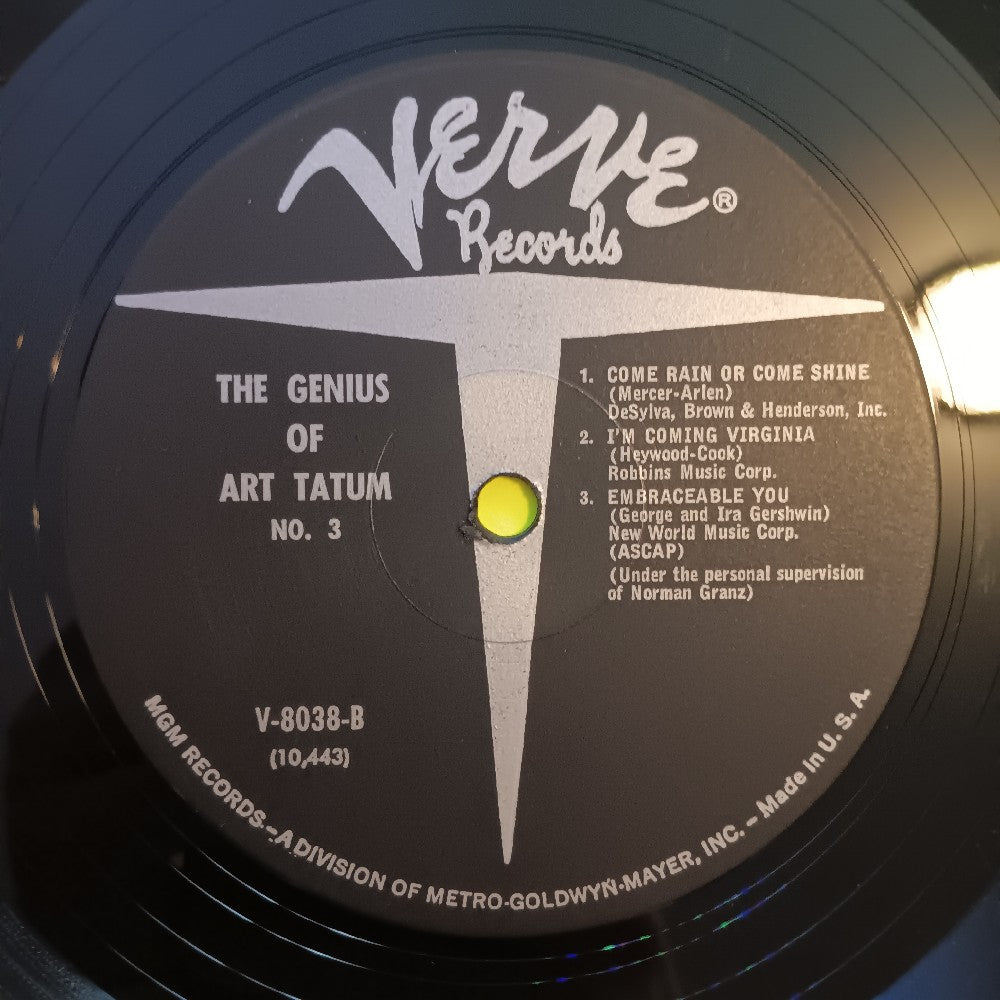 Art Tatum - The Genius Of Art Tatum #3 MONO - 1960 - V-8038 - Used - VG++ - Vinyl
