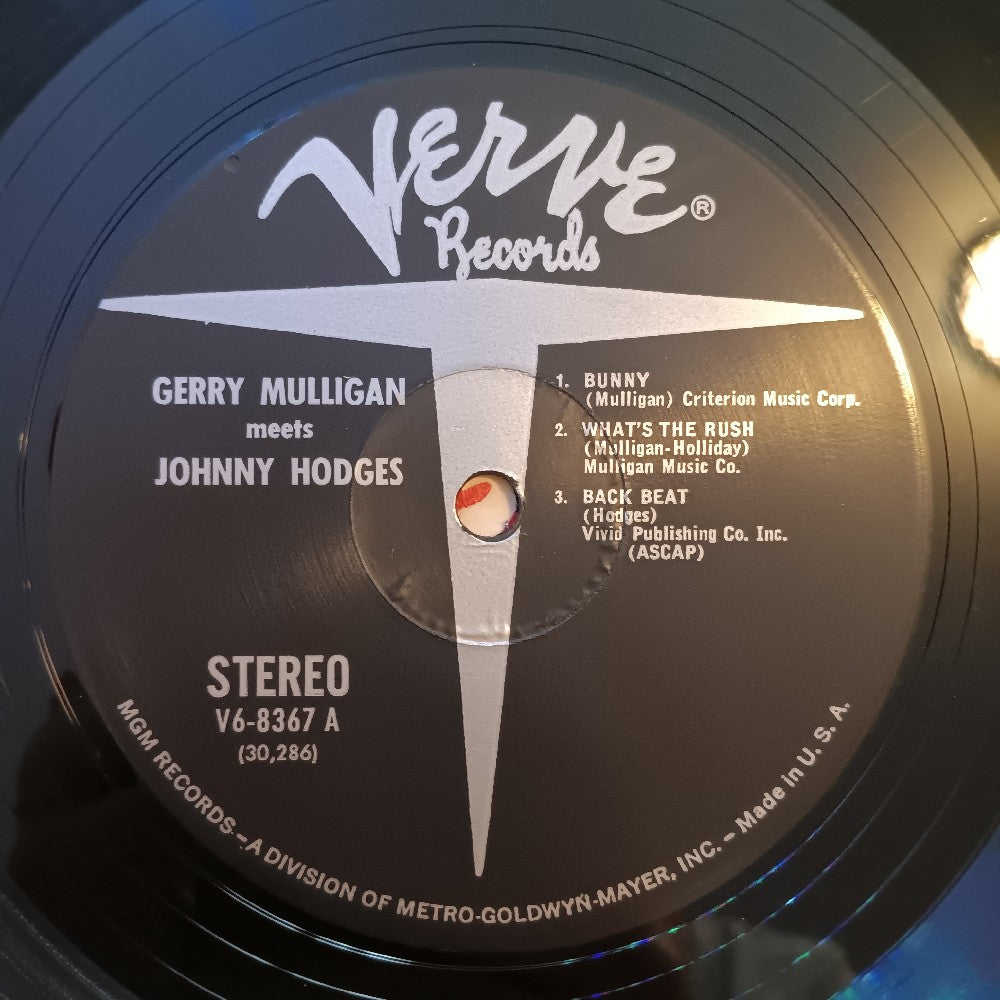 Gerry Mulligan / Johnny Hodges - Mulligan Meets Hodges STEREO - 1961 - V6-8367 - Used - VG++ - Vinyl