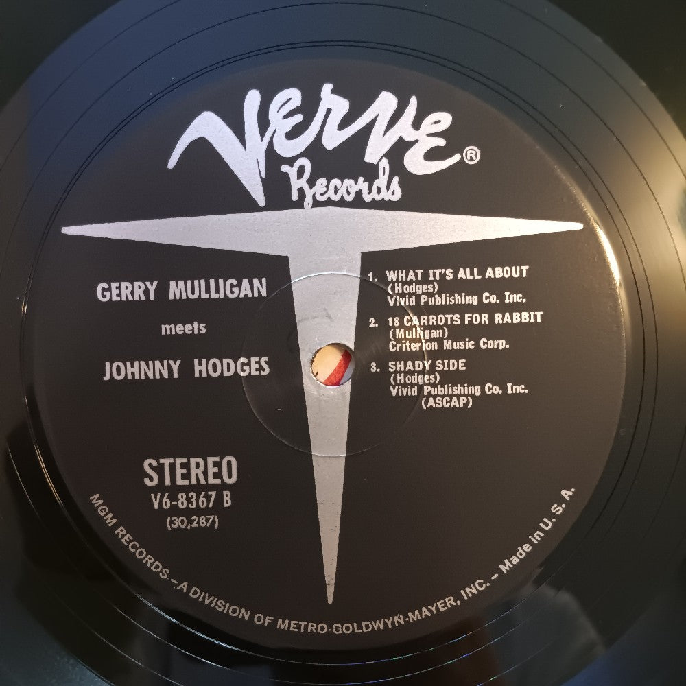 Gerry Mulligan / Johnny Hodges - Mulligan Meets Hodges STEREO - 1961 - V6-8367 - Used - VG++ - Vinyl