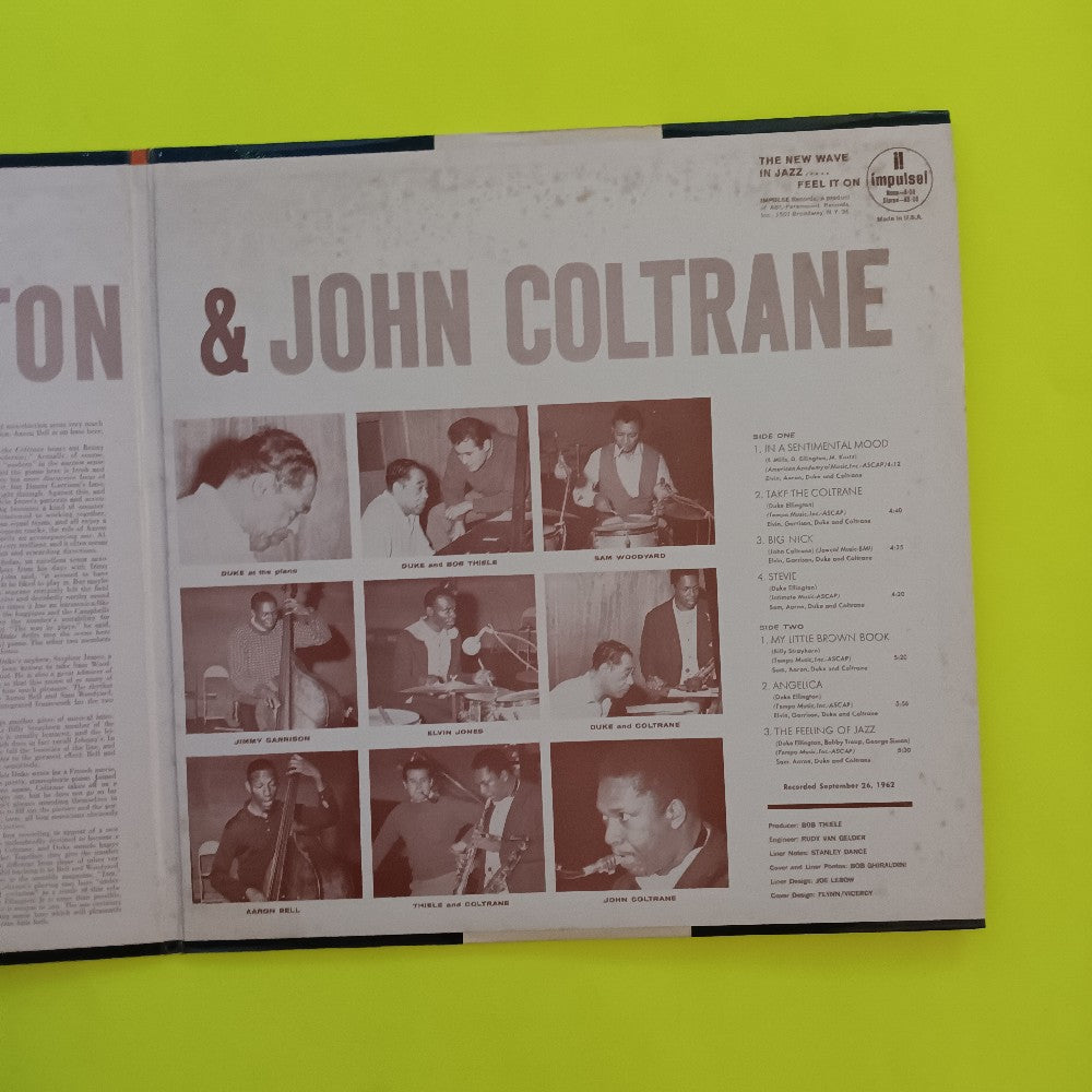 Duke Ellington & John Coltrane - Ellington And Coltrane OG MONO AM PAR - 1963 - A-30 - Used - VG++ - Vinyl