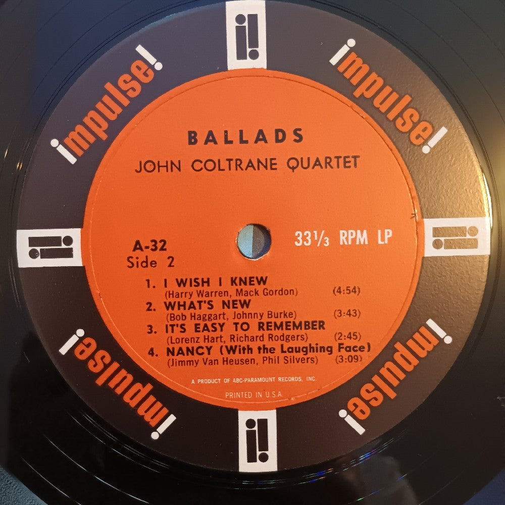 John Coltrane Quartet - Ballads MONO VAN GELDER - 1964 - A-32 - Used - VG++ - Vinyl