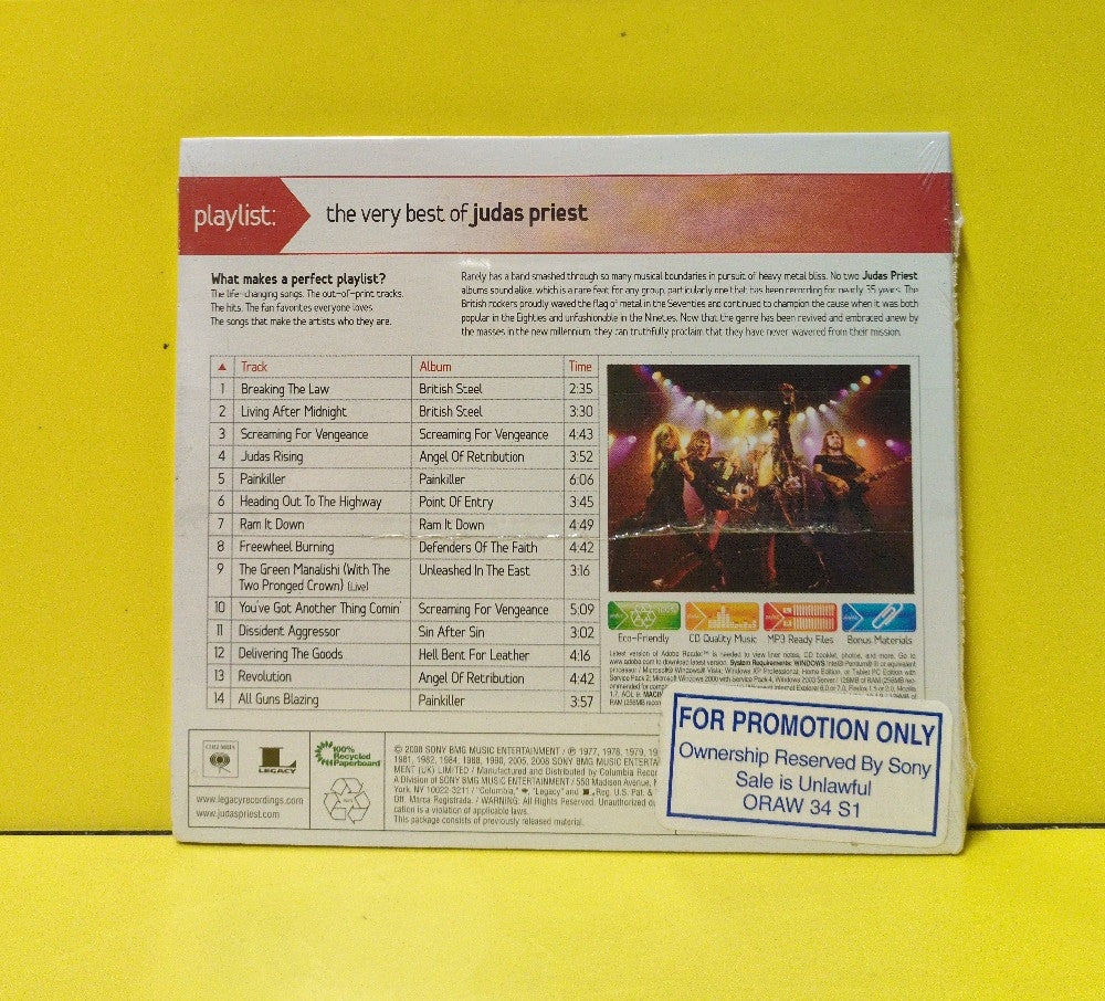 Judas Priest - Playlist: The Very Best Of Judas Priest - 2008 - 88697 32223 2 - New - Sealed - CDs - Promo