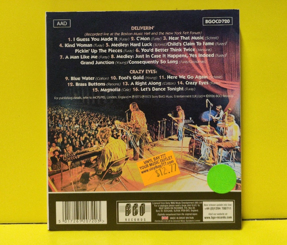 Poco - Deliverin' / Crazy Eyes - 2006 - BGOCD 720 - Used - EX - CDs - UK Import