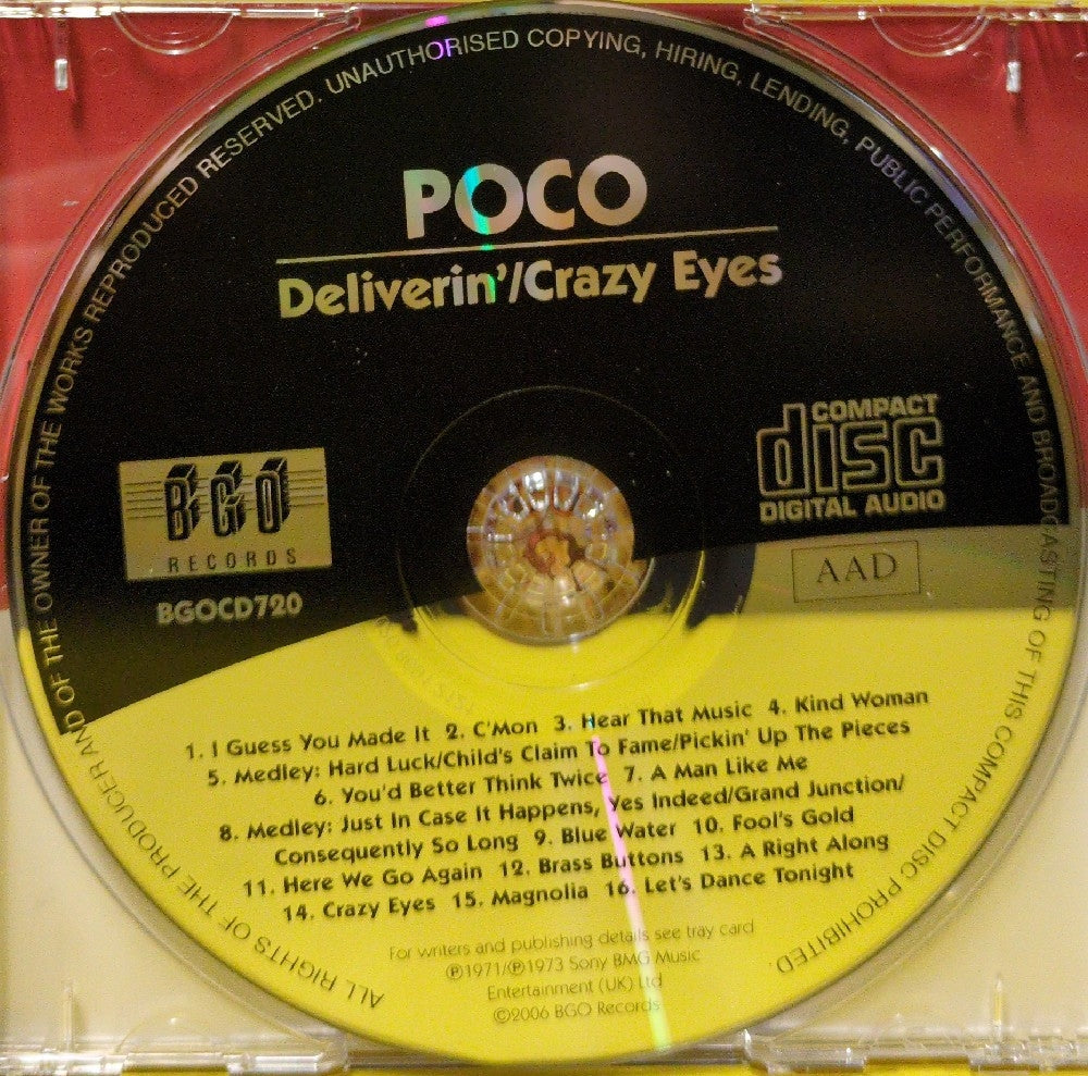 Poco - Deliverin' / Crazy Eyes - 2006 - BGOCD 720 - Used - EX - CDs - UK Import