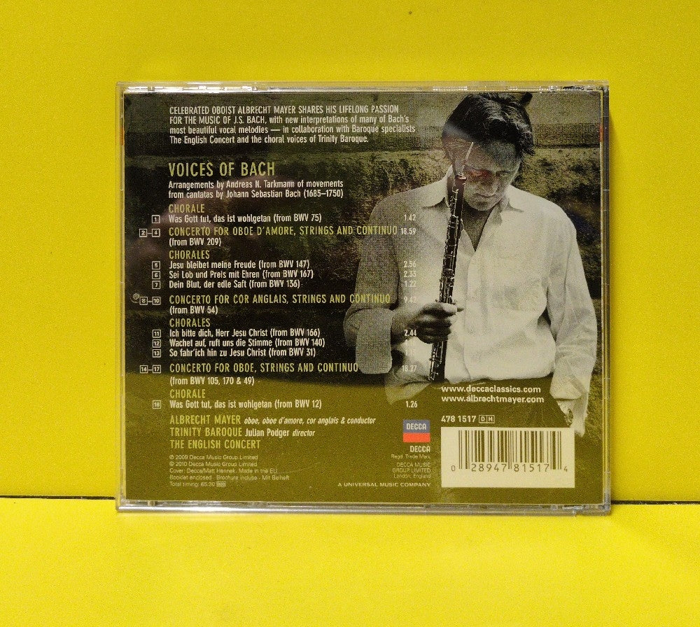 Albrecht Mayer, English Concert, Trinity Baroque - Voices Of Bach - 2010 - 478 1517 - Used - EX - CDs - European Import