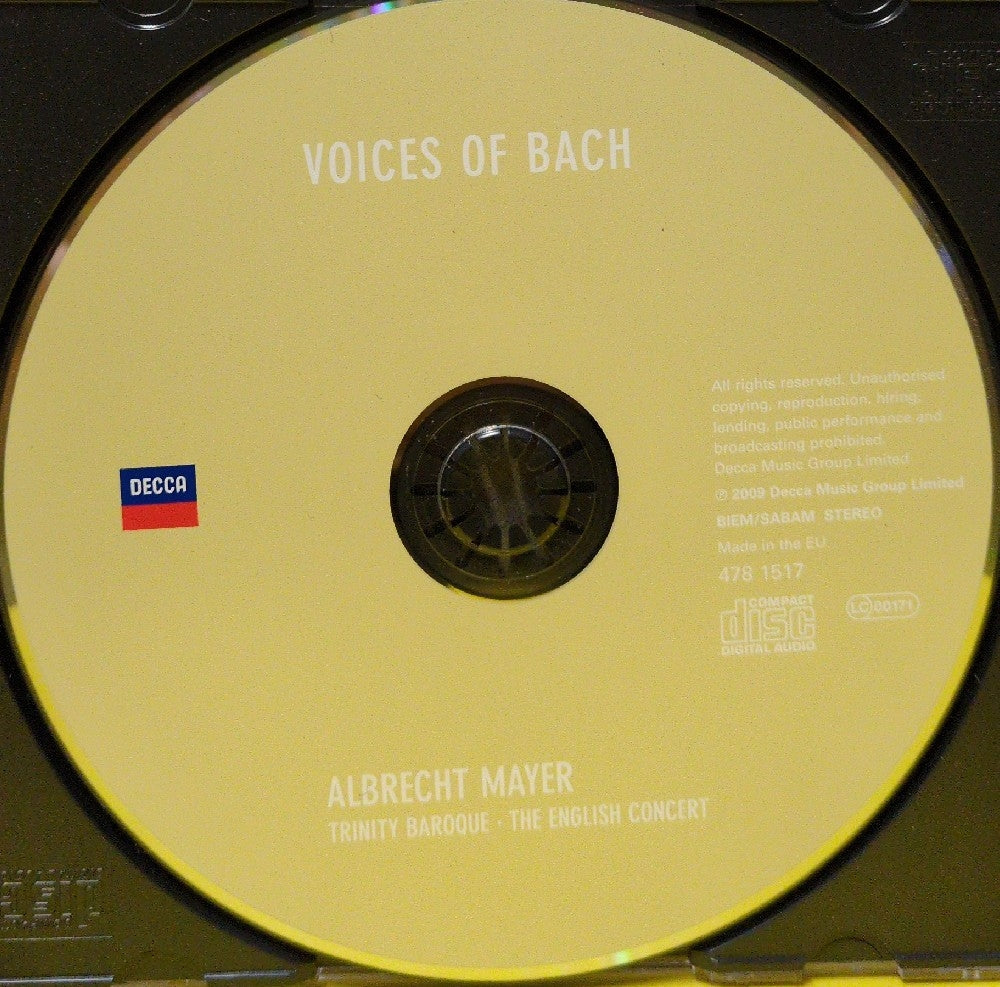 Albrecht Mayer, English Concert, Trinity Baroque - Voices Of Bach - 2010 - 478 1517 - Used - EX - CDs - European Import