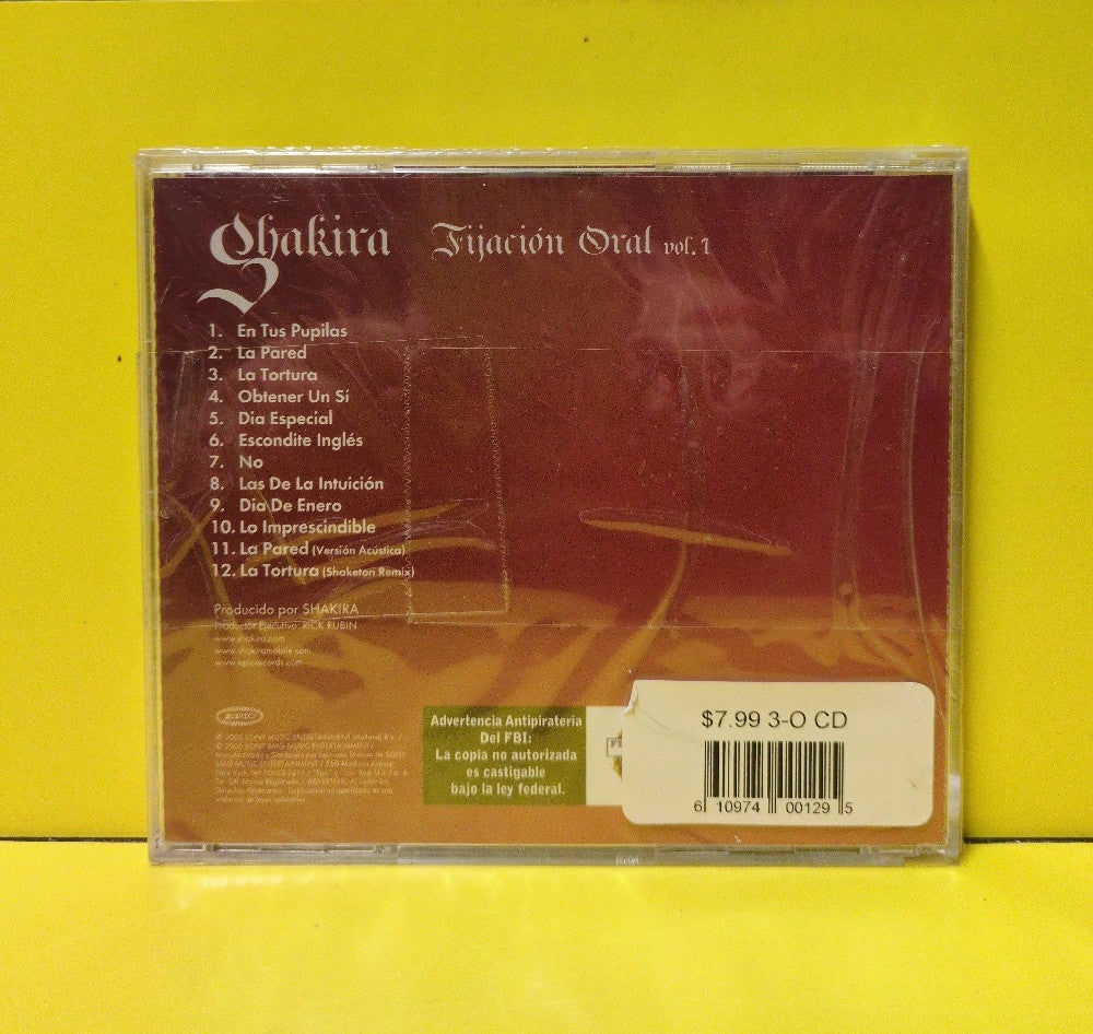 Shakira - Fijacion Oral Vol. 1 - 2005 - EK 93700 - New - Sealed - CDs - Club Edition