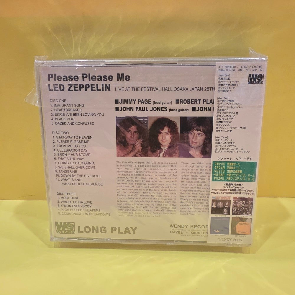 Led Zeppelin  - Please Please Me / Rare Limited Edition 3 CDs Set - 2006 - WECD-03-04/05 - New - Sealed - CDs