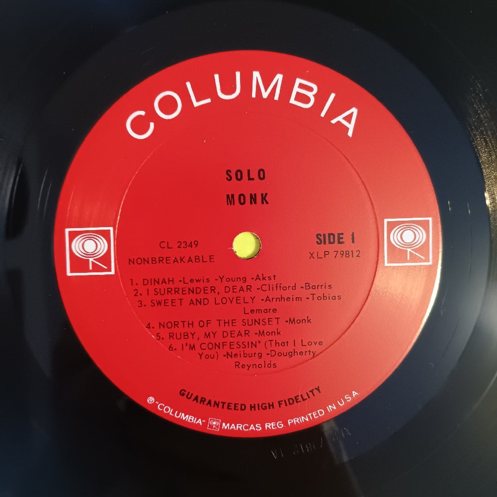 Thelonious Monk - Solo Monk OG 2 EYE MONO - 1965 - CL 2349 - Used - NM - Vinyl