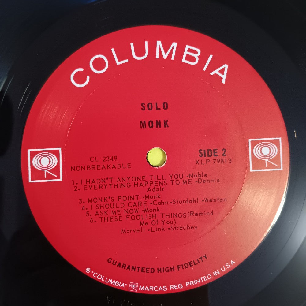 Thelonious Monk - Solo Monk OG 2 EYE MONO - 1965 - CL 2349 - Used - NM - Vinyl