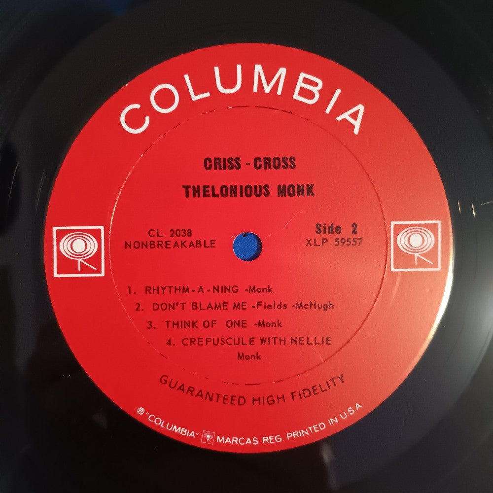 Thelonious Monk - Criss-Cross OG 2 EYE MONO - 1963 - CL 2038 - Used - EX - Vinyl