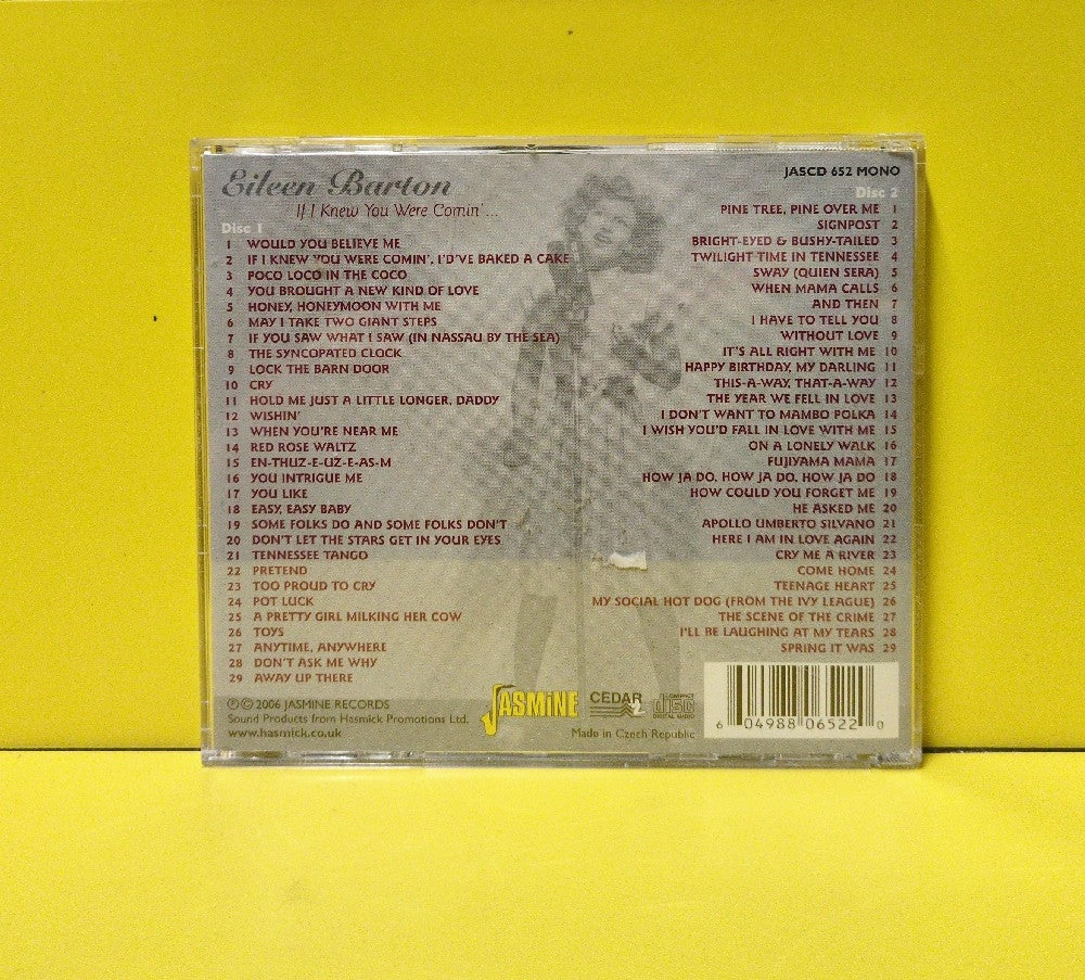 Eileen Barton - If I Knew You Were Comin'... - 2006 - JASCD 652 - Used - EX - CDs - 2xCD - UK Import