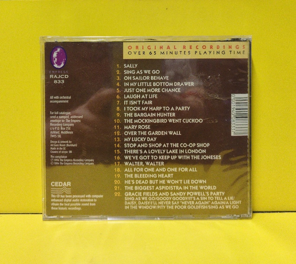 Gracie Fields - Sing As We Go - 1994 - RAJCD 833 - New - Sealed - CDs - UK/European Import