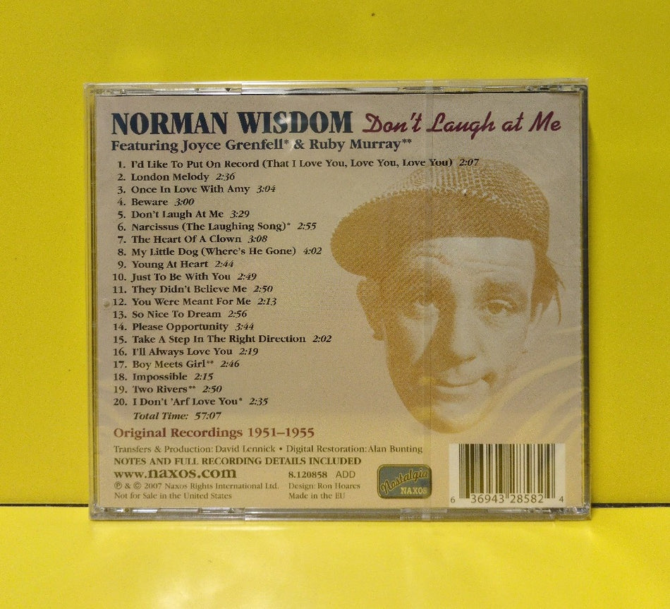 Norman Wisdom - Don't Laugh At Me - 2007 - 8.120858 - New - Sealed - CDs - Import