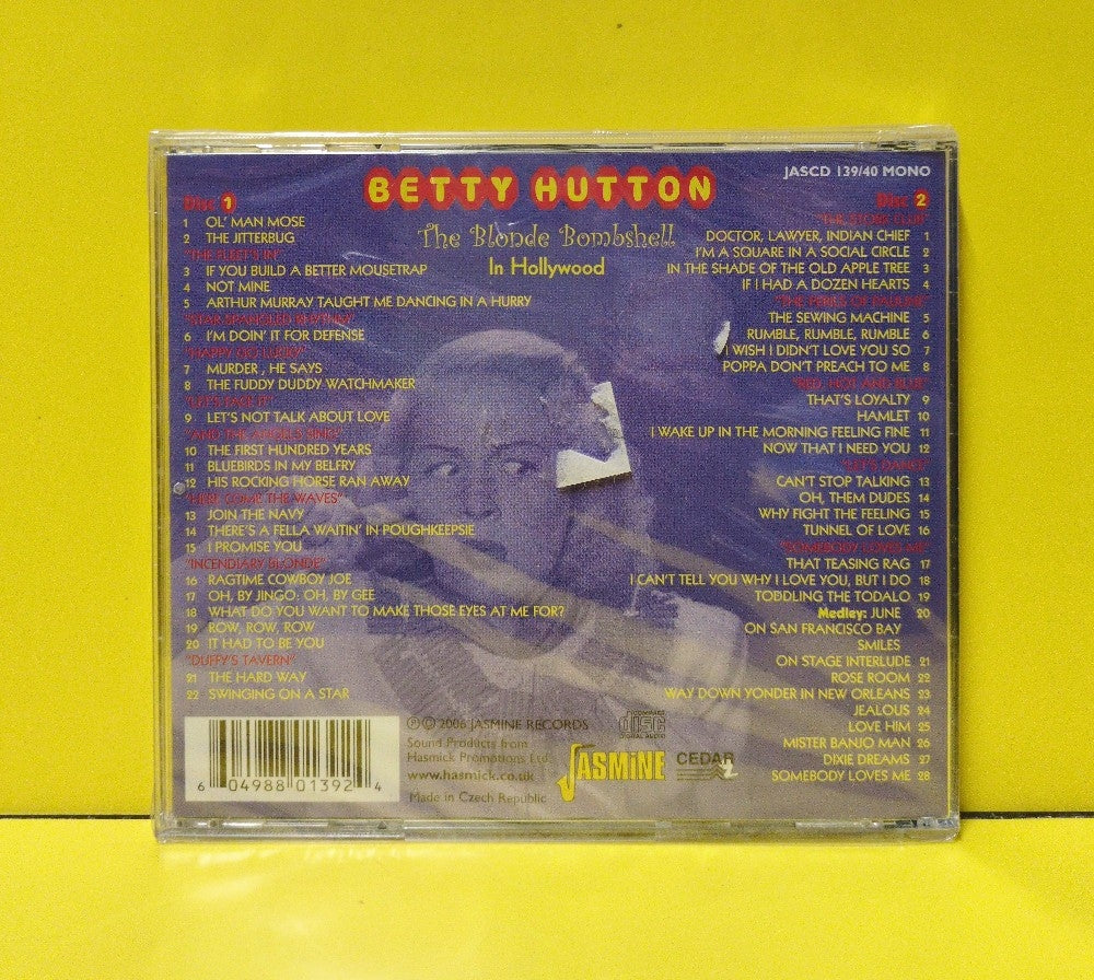 Betty Hutton - The Blonde Bombshell In Hollywood - 2006 - JASCD 139/140 - New - Sealed - CDs - 2xCD - UK Import