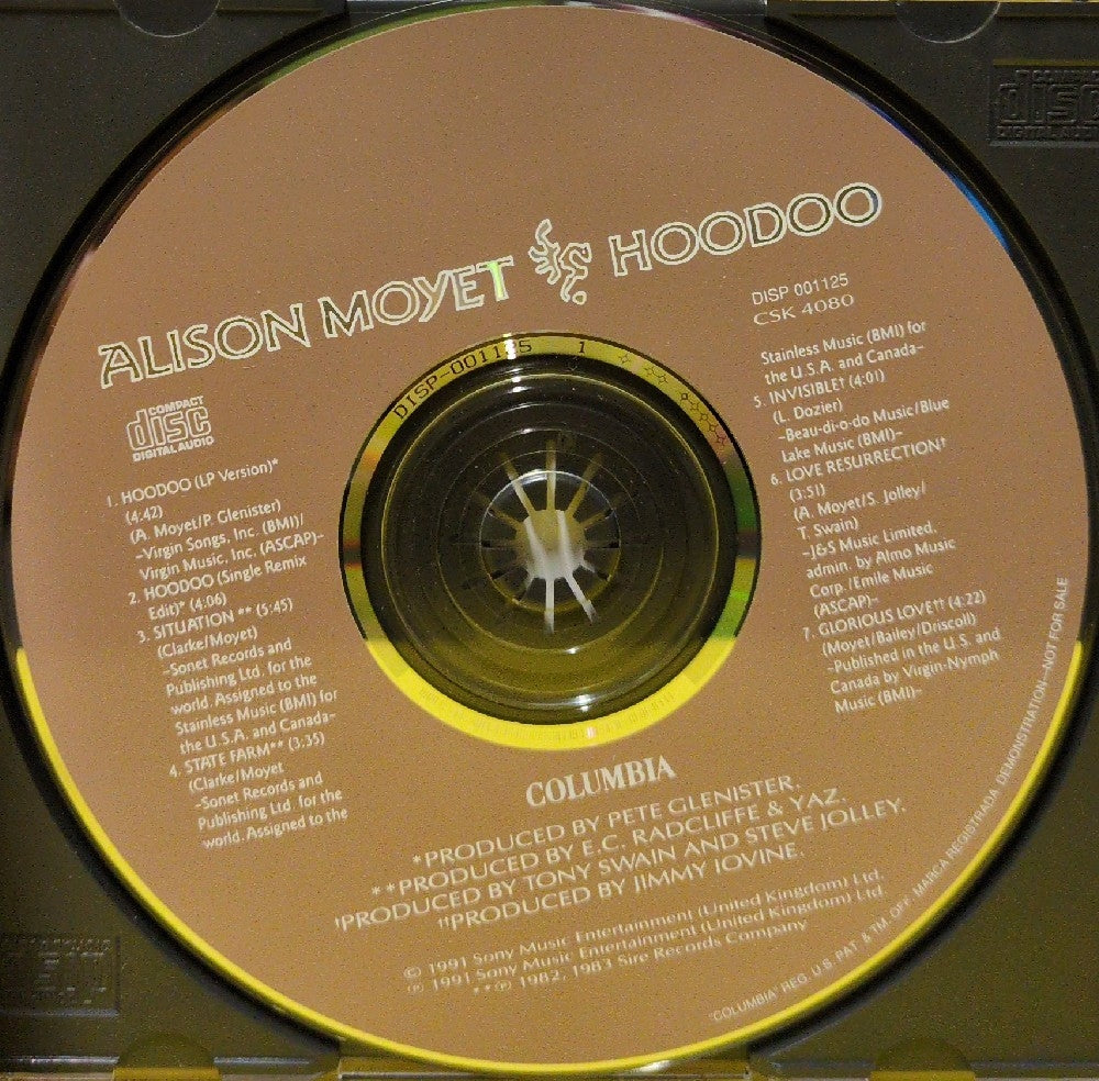 Alison Moyet - Hoodoo - 1991 - CSK 4080 - Used - EX - CDs - Promo