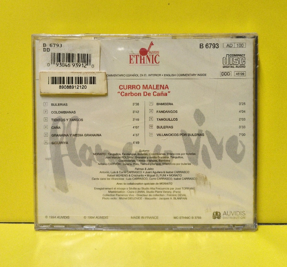 Curro Malena - Carbon De Caña - 1994 - B 6793 - New - Sealed - CDs - France Import