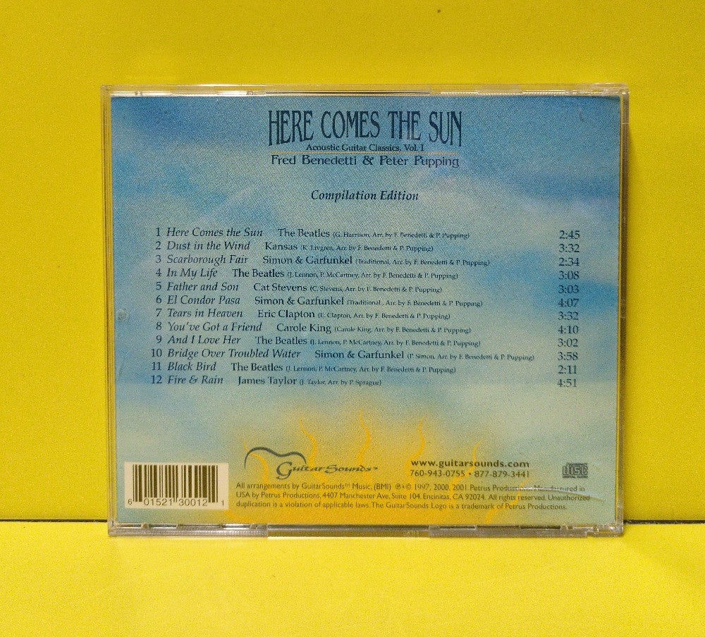 Fred Benedetti & Peter Pupping - Here Comes The Sun - Acoustic Guitar Classics, Vol. I (Compilation Edition) - 2001 - GSCD3001 - Used - EX - CDs