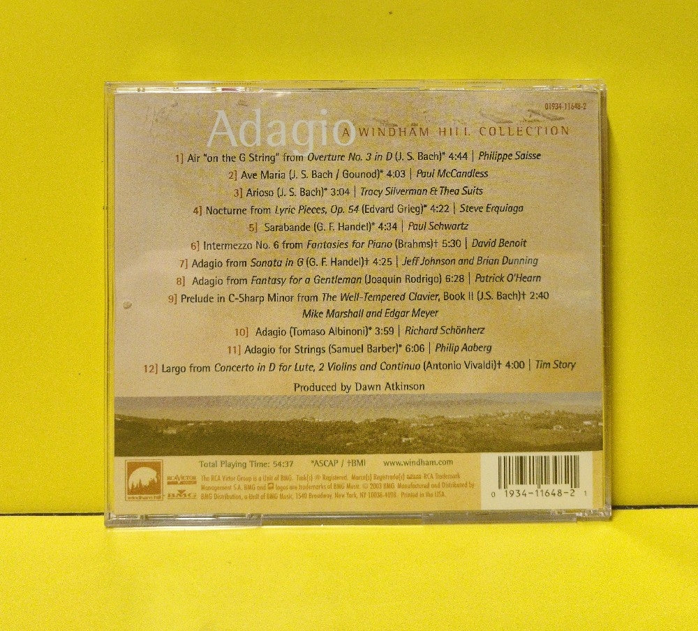 Various - Adagio: A Windham Hill Collection - 2003 - 01934-11648-2 - Used - EX - CDs