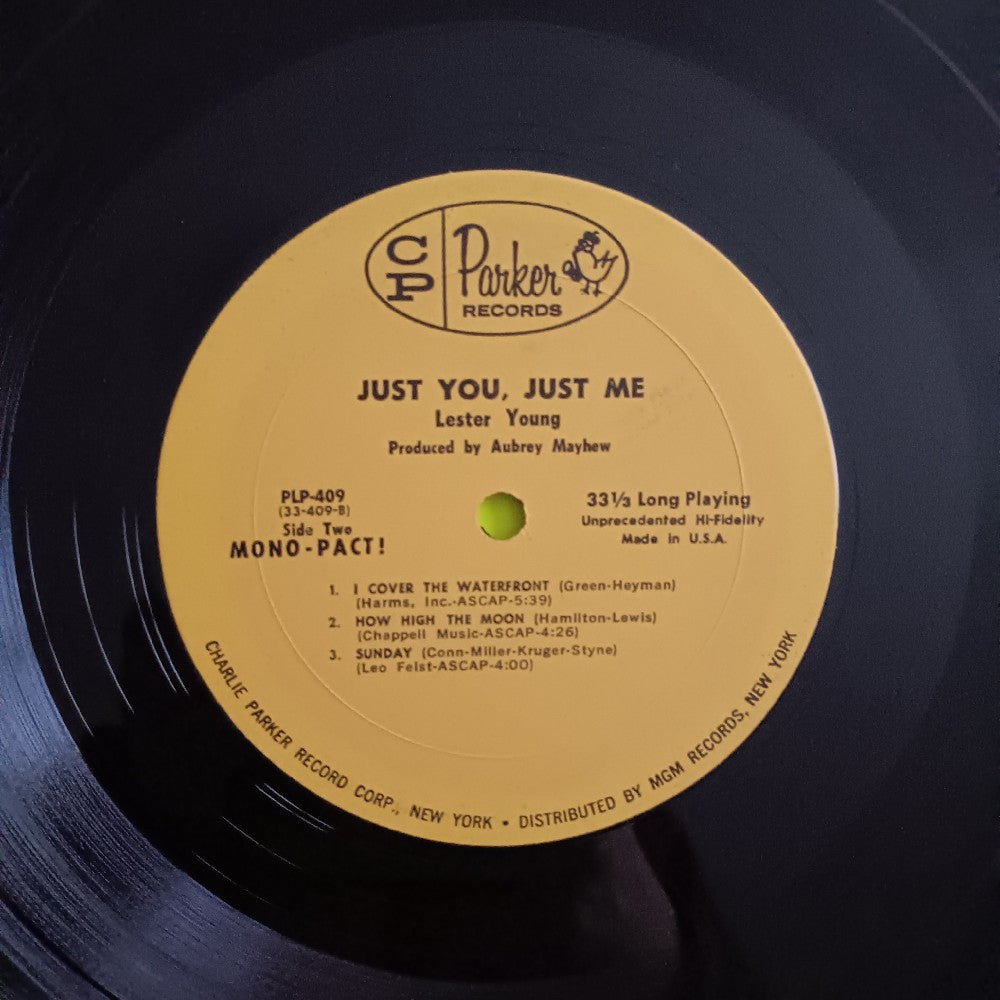 Lester Young - Just You, Just Me OG MONO - PLP 409 - Used - EX - Vinyl