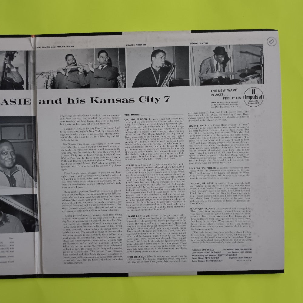 Count Basie - And The Kansas City 7 OG MONO AMPAR - 1962 - A-15 - Used - EX - Vinyl