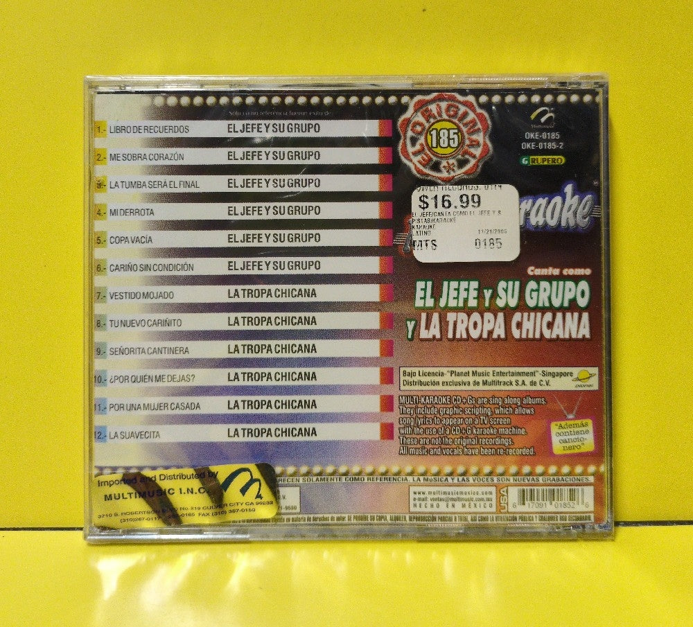 Multi Karaoke - Canta Como El Jefe Y Su Grupo Y La Tropa Chicana - 2011 - OKE-0185 - New - Sealed - CDs - Mexican Import