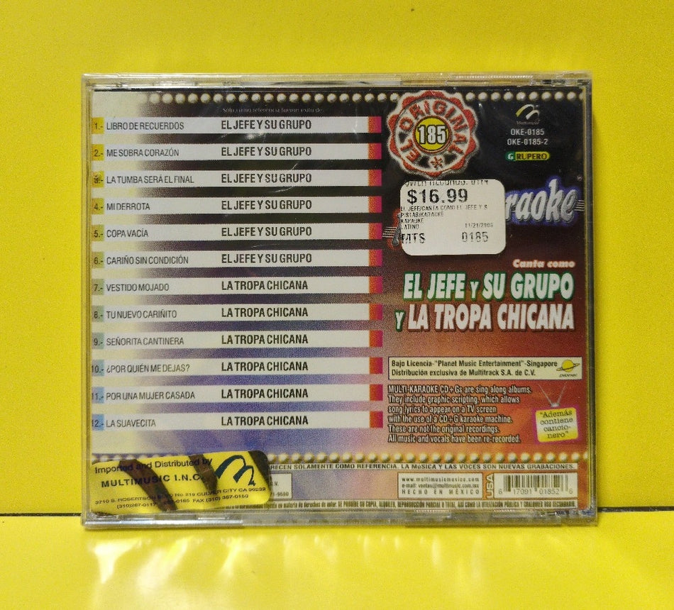 Multi Karaoke - Canta Como El Jefe Y Su Grupo Y La Tropa Chicana - 2011 - OKE-0185 - New - Sealed - CDs - Mexican Import